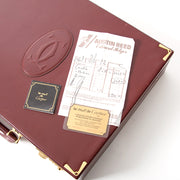 Cartier Vintage Burgundy Briefcase seconde main authentique shopping en ligne webshop en vogue mode style LabelLOV Anvers Belgique marques luxe designer