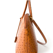 Hermès Bolide Cognac Ostrich Bag authentic secondhand safe online shopping webshop LabelLOV Antwerp Belgium luxury brands designer high end labels fashion style bags