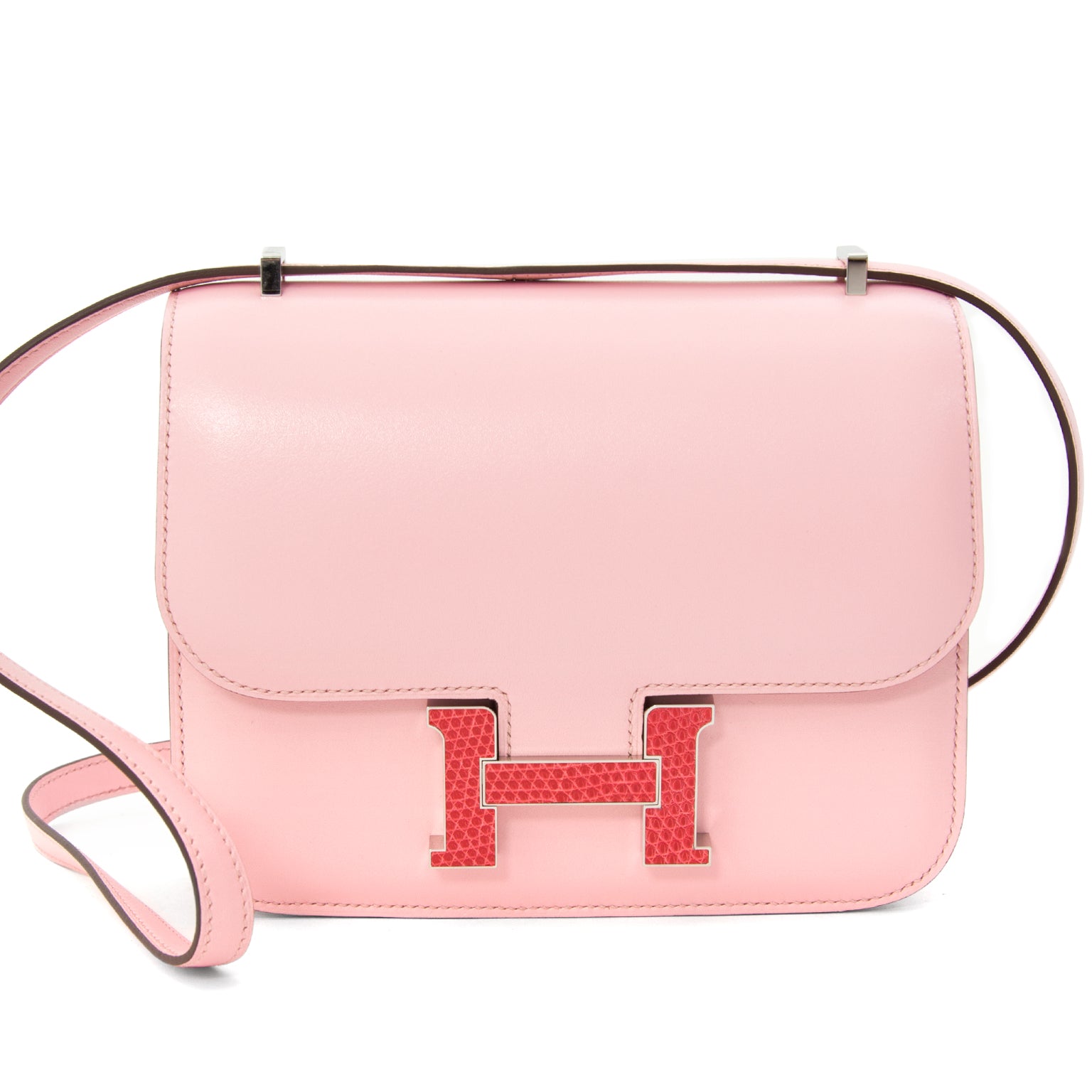 Brand New Hermes Mini Constance Rose Sakura Tadelakt/ Lezard Buy safe online secondhand Brand New Hermes Mini Constance Rose Sakura Tadelakt/ Lezard Brand new worldwide shipping. Acheter en ligne neuf.