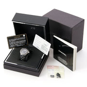 Chanel J12 Black Womens Watch tweedehands Chanel J12 uurwerk met diamant te koop bij labellov webshop Antwerpen Belgie