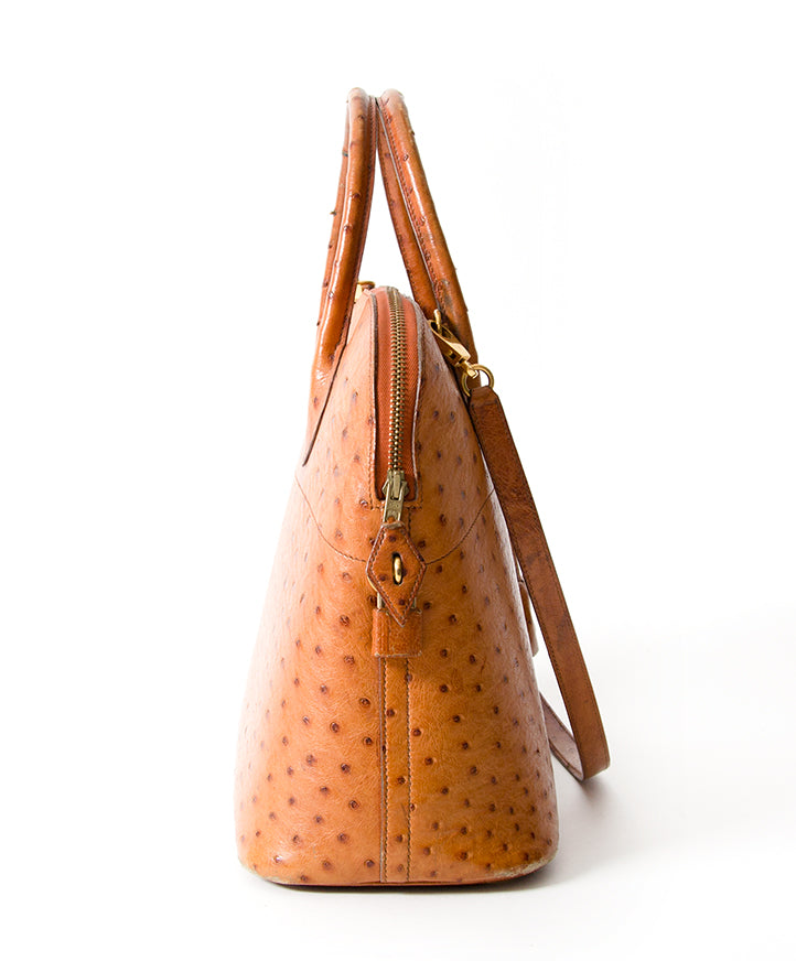 Hermès Bolide Cognac Ostrich Bag online aan de beste prijs webwinkel Belgie