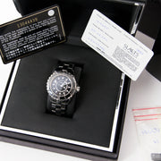 Chanel J12 Black Womens Watch tweedehands Chanel J12 uurwerk met diamant te koop bij labellov webshop Antwerpen Belgie