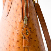 Hermès Bolide Cognac Ostrich Bag authentiek tweedehands veilig online shoppen webshop Antwerpen België LabelLOV luxe luxemerken luxetassen merken ontwerpers designer