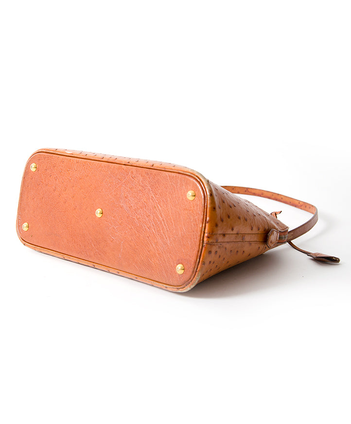 Hermès Bolide Cognac Ostrich Bag seconde main authentique shopping en ligne webshop Anvers Belgique LabelLOV designer marques luxe sacs en vogue mode