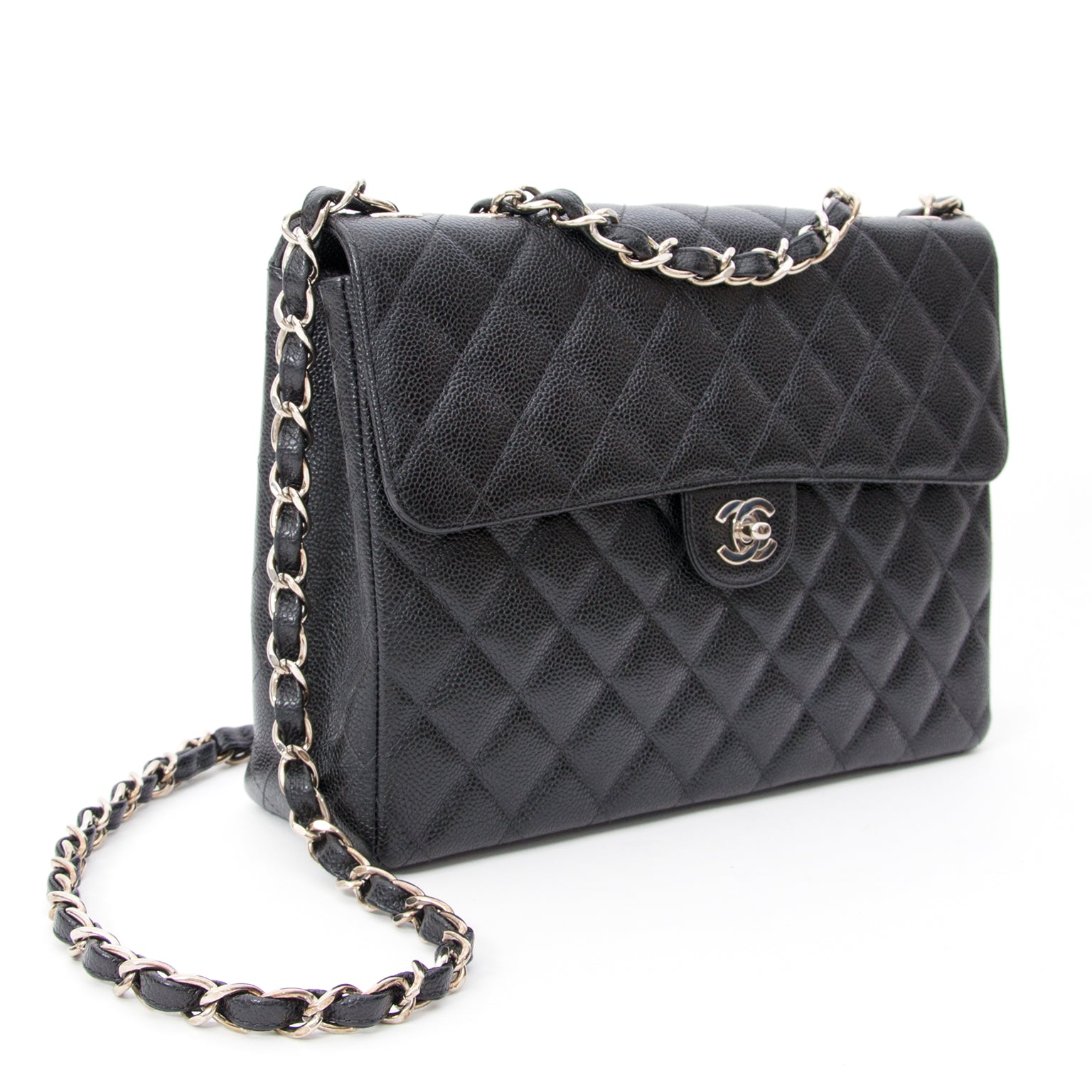 koop online aan de besete prijs tweedehands chanel single flap caviar webshop labellov