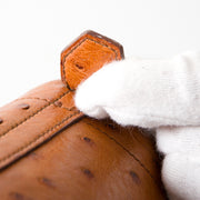 Hermès Bolide Cognac Ostrich Bag seconde main authentique shopping en ligne webshop Anvers Belgique LabelLOV designer marques luxe sacs en vogue mode