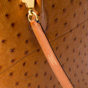 Hermès Bolide Cognac Ostrich Bag authentic secondhand safe online shopping webshop LabelLOV Antwerp Belgium luxury brands designer high end labels fashion style bags