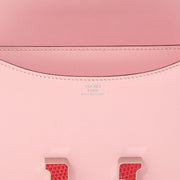 Brand New Hermes Mini Constance Rose Sakura Tadelakt/ Lezard shop buy sell resell online wolrdwide luxe webshop