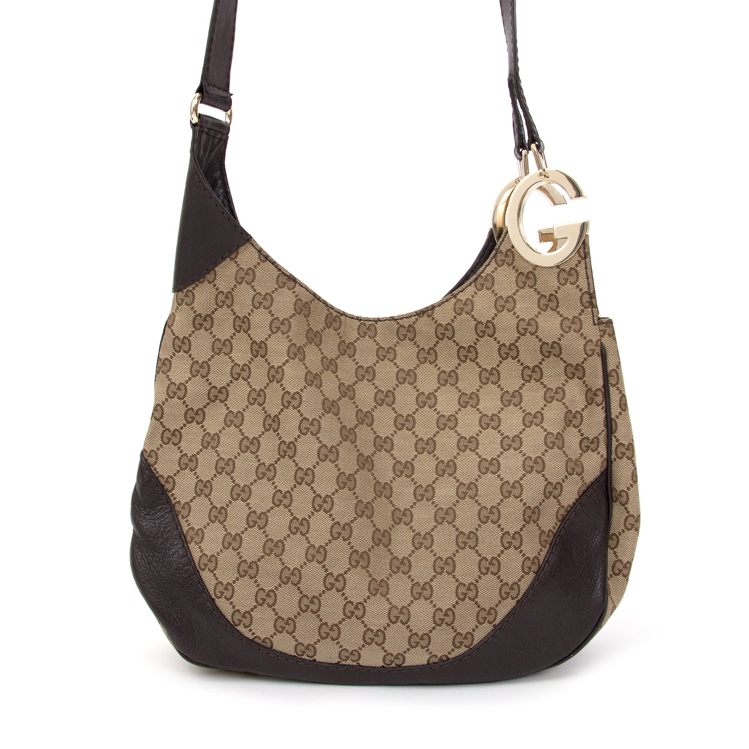 koop veilig online aan de beste prijs Gucci Monogram Hobo Bag