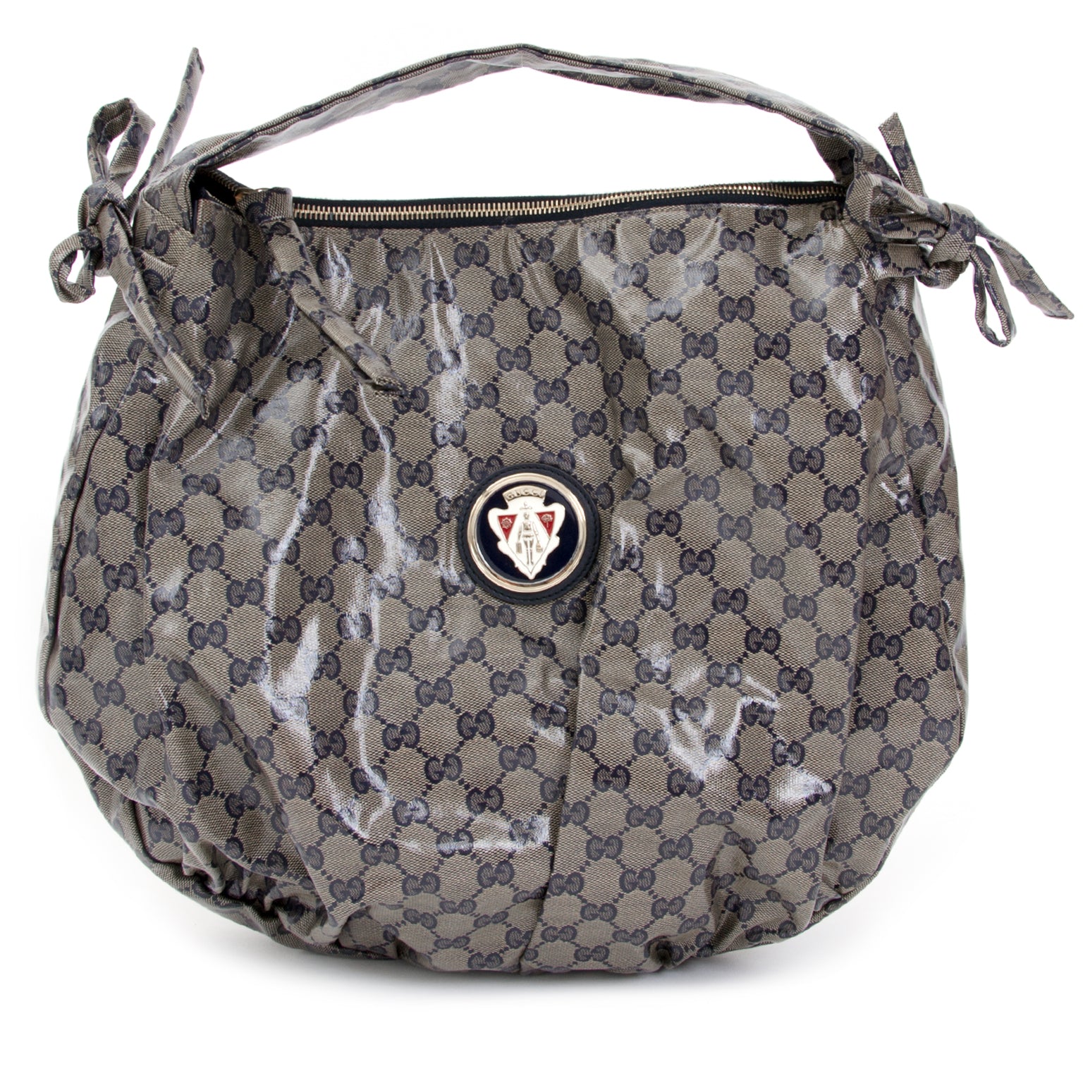buy safe online second hand designer Gucci Hysteria Gg Coated Canvas Hobo Bag