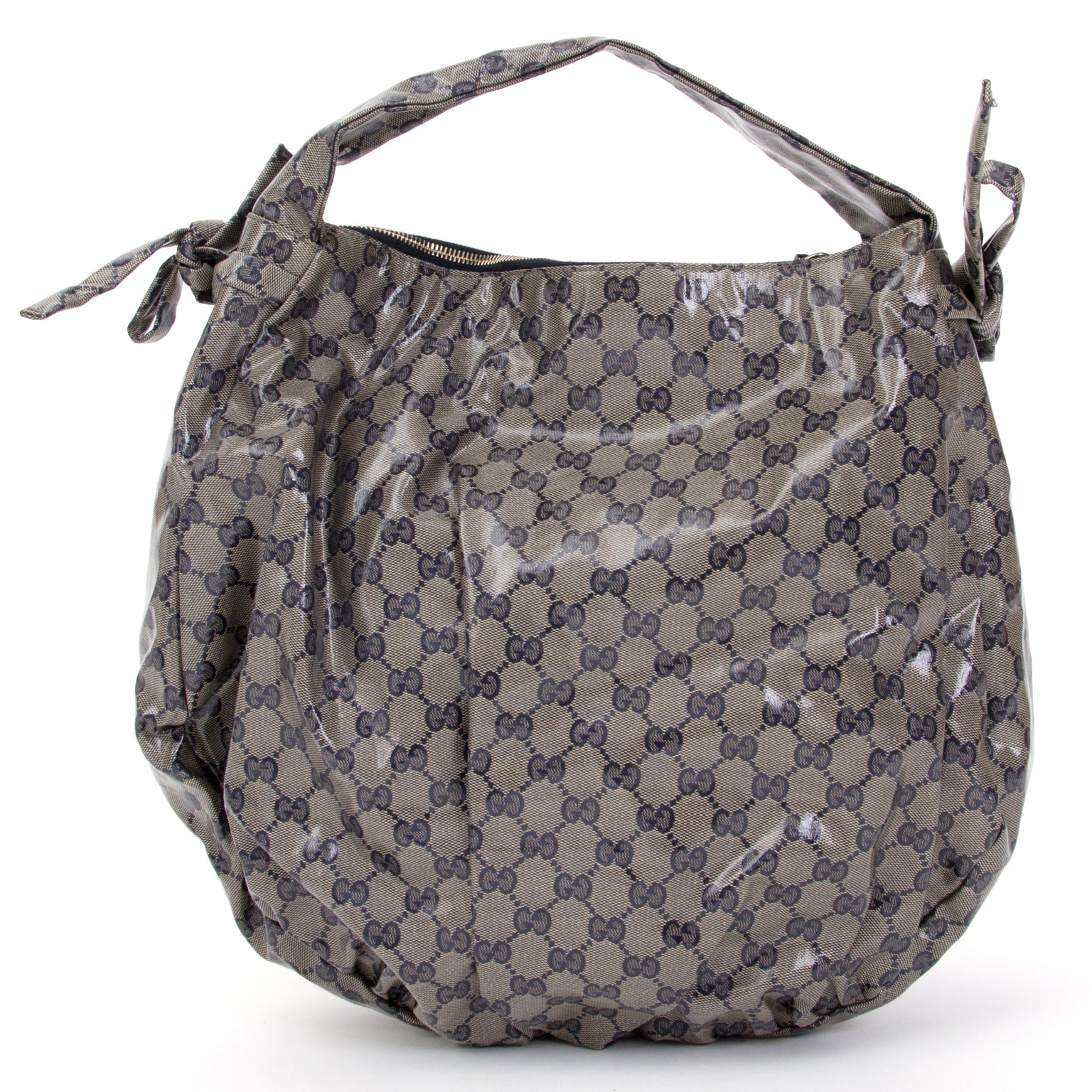 buy safe online second hand designer Gucci Hysteria Gg Coated Canvas Hobo Bag