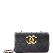 Chanel Vintage Small Quilted Black Flap Bag authentic secondhand safe online shopping webshop fashion style LabelLOV Antwerp Belgium high end luxury labels brand designer