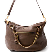 Koop velig online tweedehands chocolade bruin Prada schoudertas aan de beste prijs online webshop labellov
