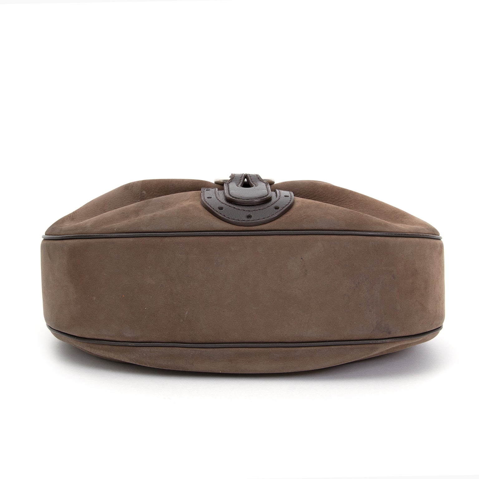 shop safe online secondhand designer Delvaux Camille Pm Hobo Shoulder Brown Nubuck Brown