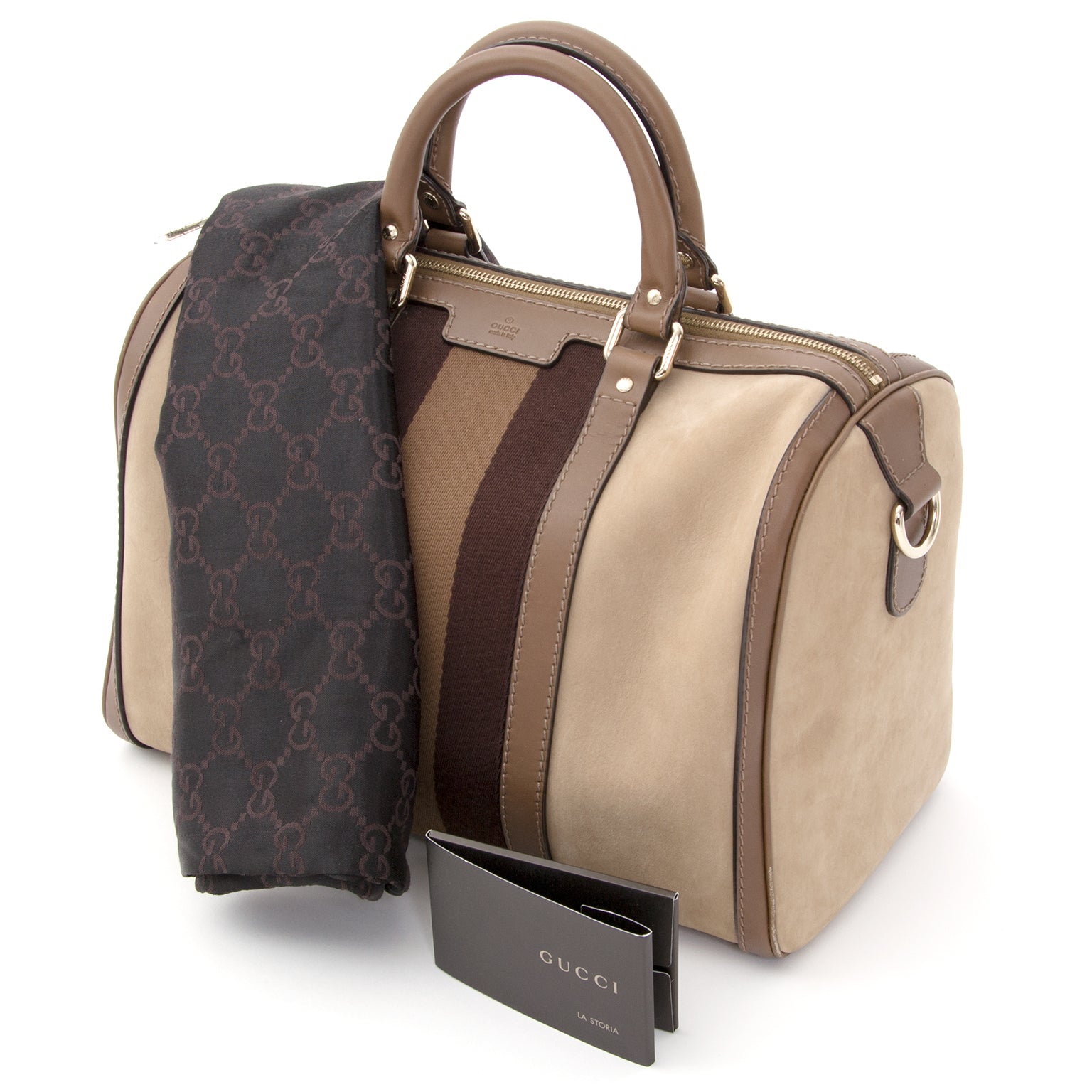 acheter en linge seconde main Gucci 'Vintage Web Boston' sac a main