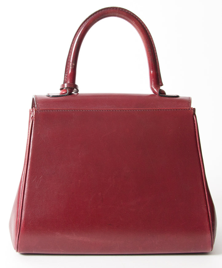Delvaux Brillant Bordeaux PM seconde main authentique sacs securé sécurité shopping en ligne en vogue mode designers luxe marques