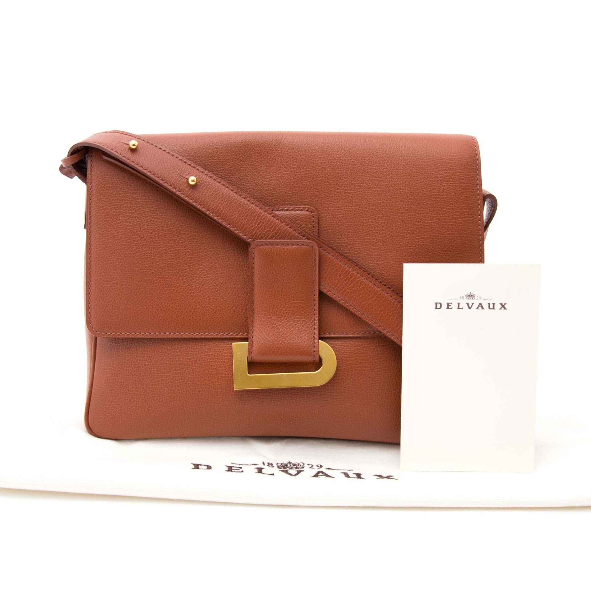 Delvaux Camel Poirier Shoulder Bag