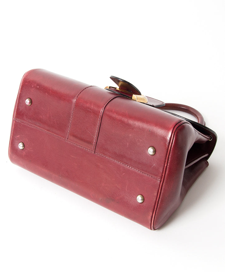 Delvaux Brillant Bordeaux PM authentic secondhand bags fashion online shopping safe secure webshop Antwerp Belgium LabelLOV labels designers high end luxury
