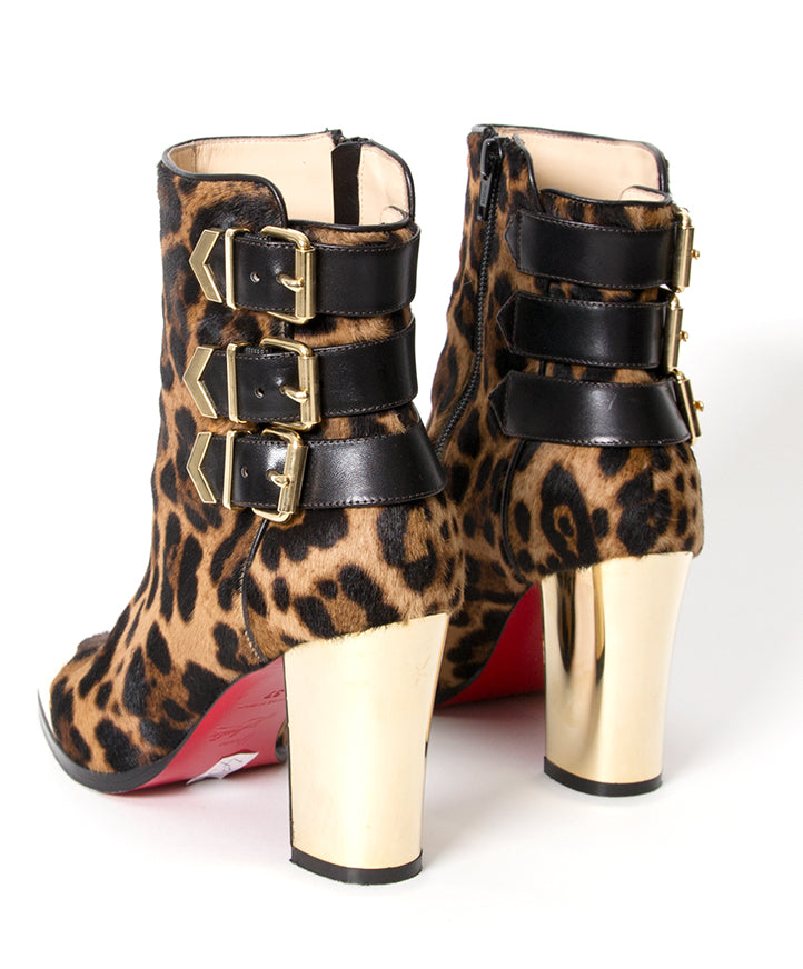Christian Louboutin Leopard Ankle Boots online red sole luxury brands. Buy online LabelLOV.com authentic brands only. Safe and secure shopping. Antwerp