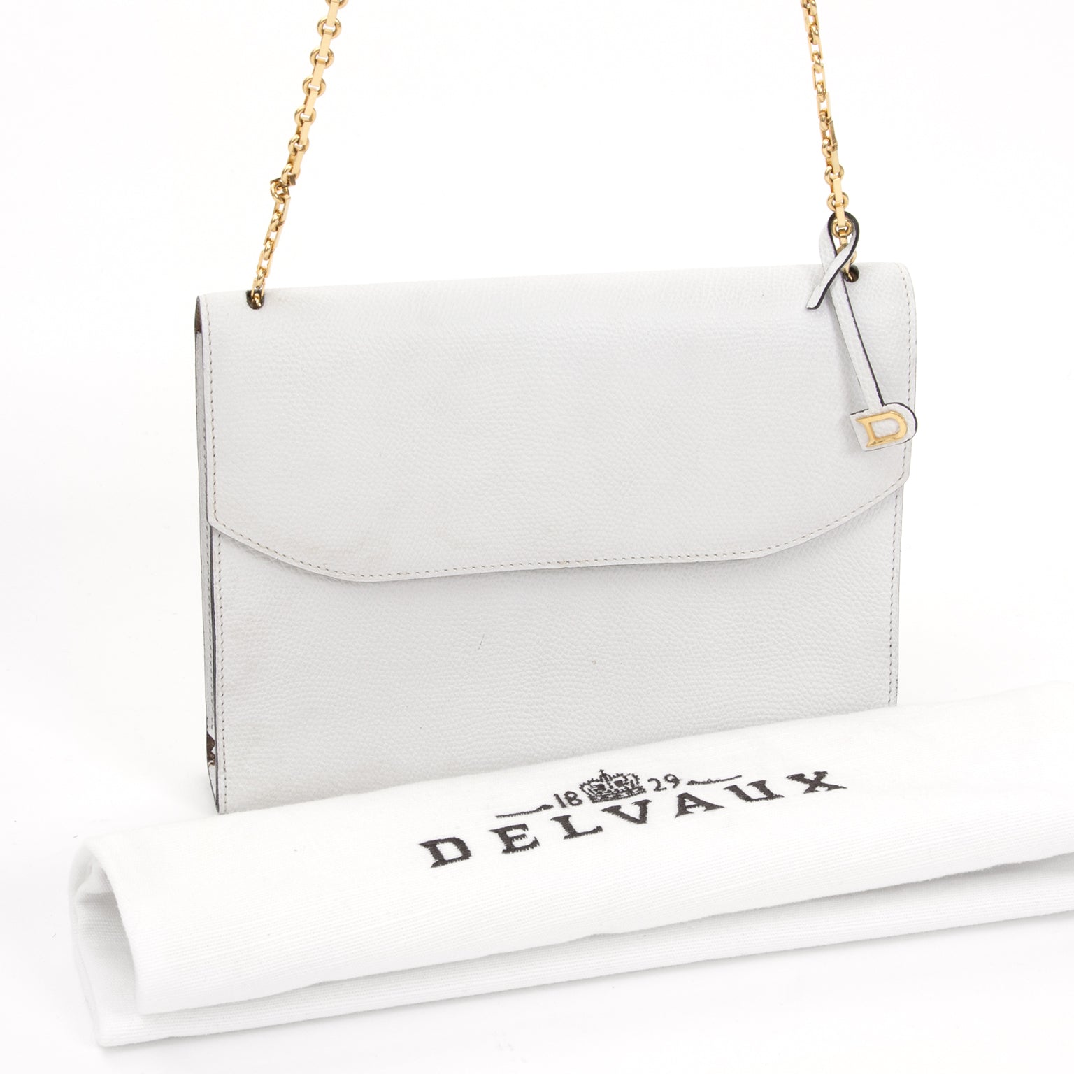 Delvaux White Envelope Evening Bag acheter en ligne seconde main sac a main