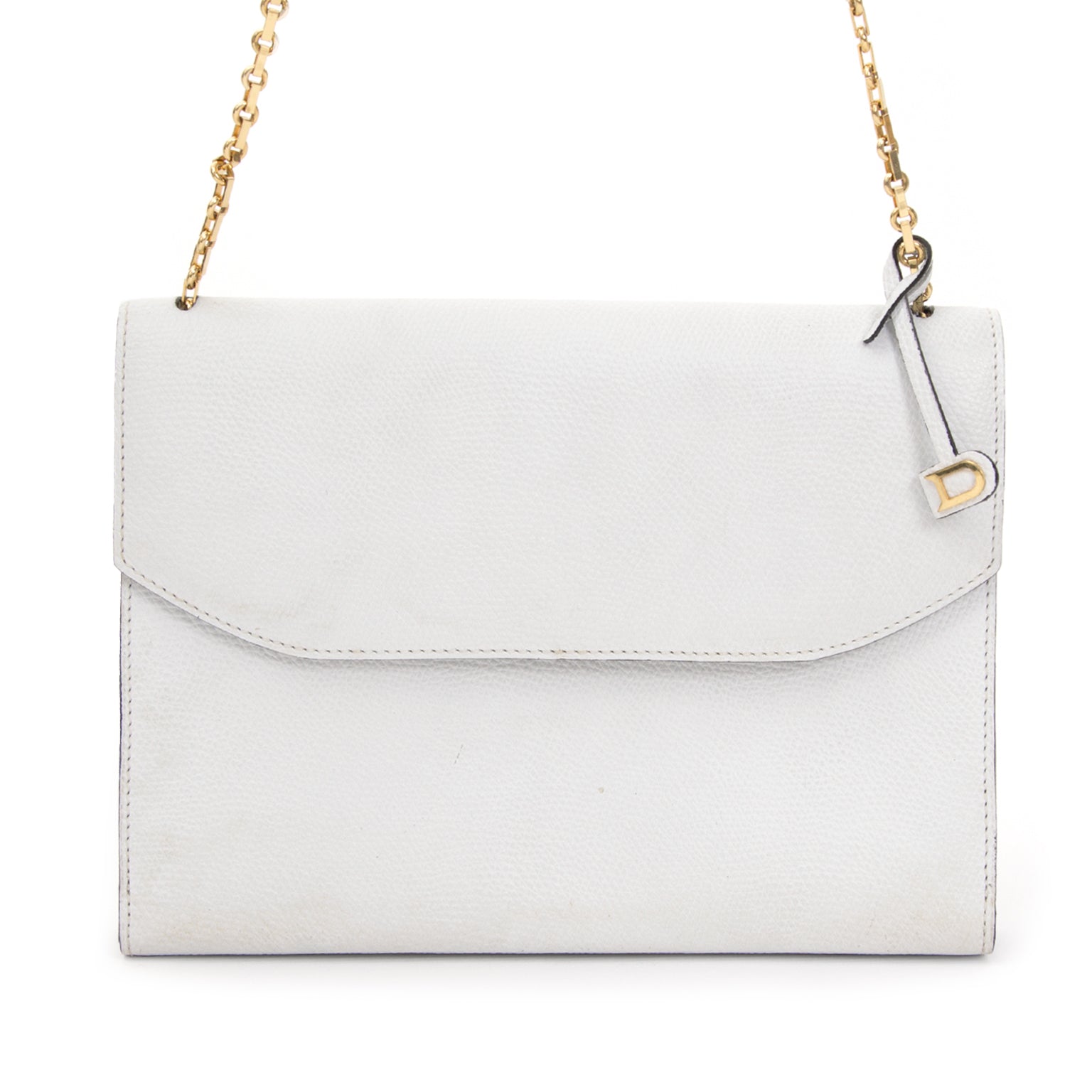 koop snel en veilig online tweedehands Delvaux White Envelope Evening Bag