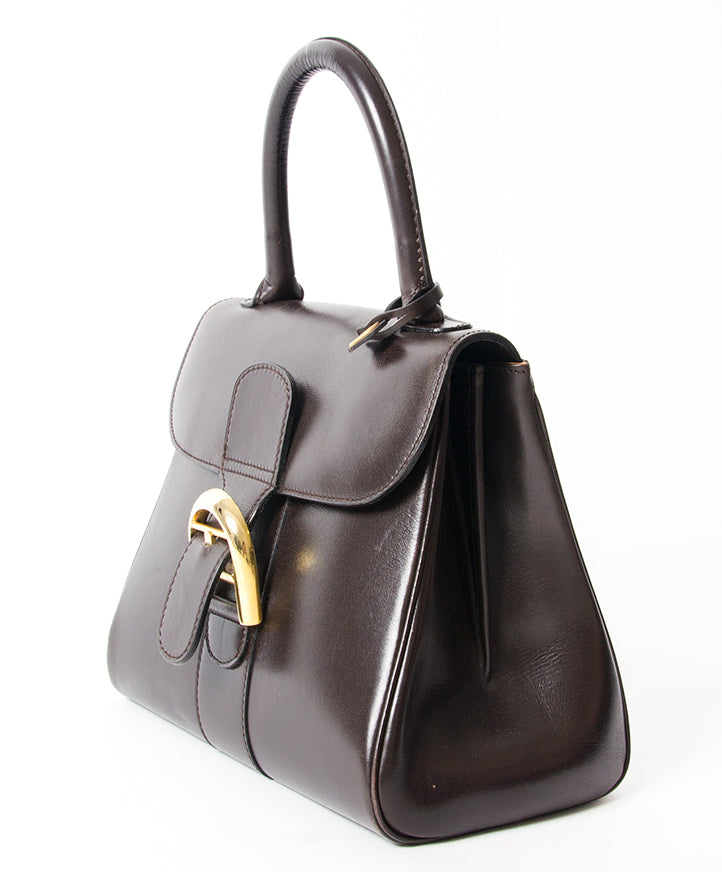 Delvaux Brillant Bordeaux PM authentic secondhand bags fashion online shopping safe secure webshop Antwerp Belgium LabelLOV labels designers high end luxury