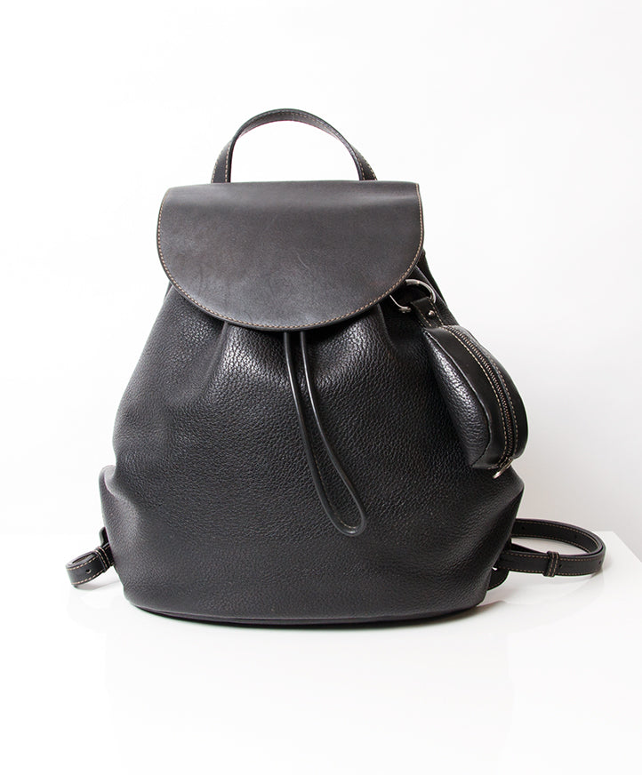 shop like new secondhand Delvaux black backpack for the best price safe and secure webshop