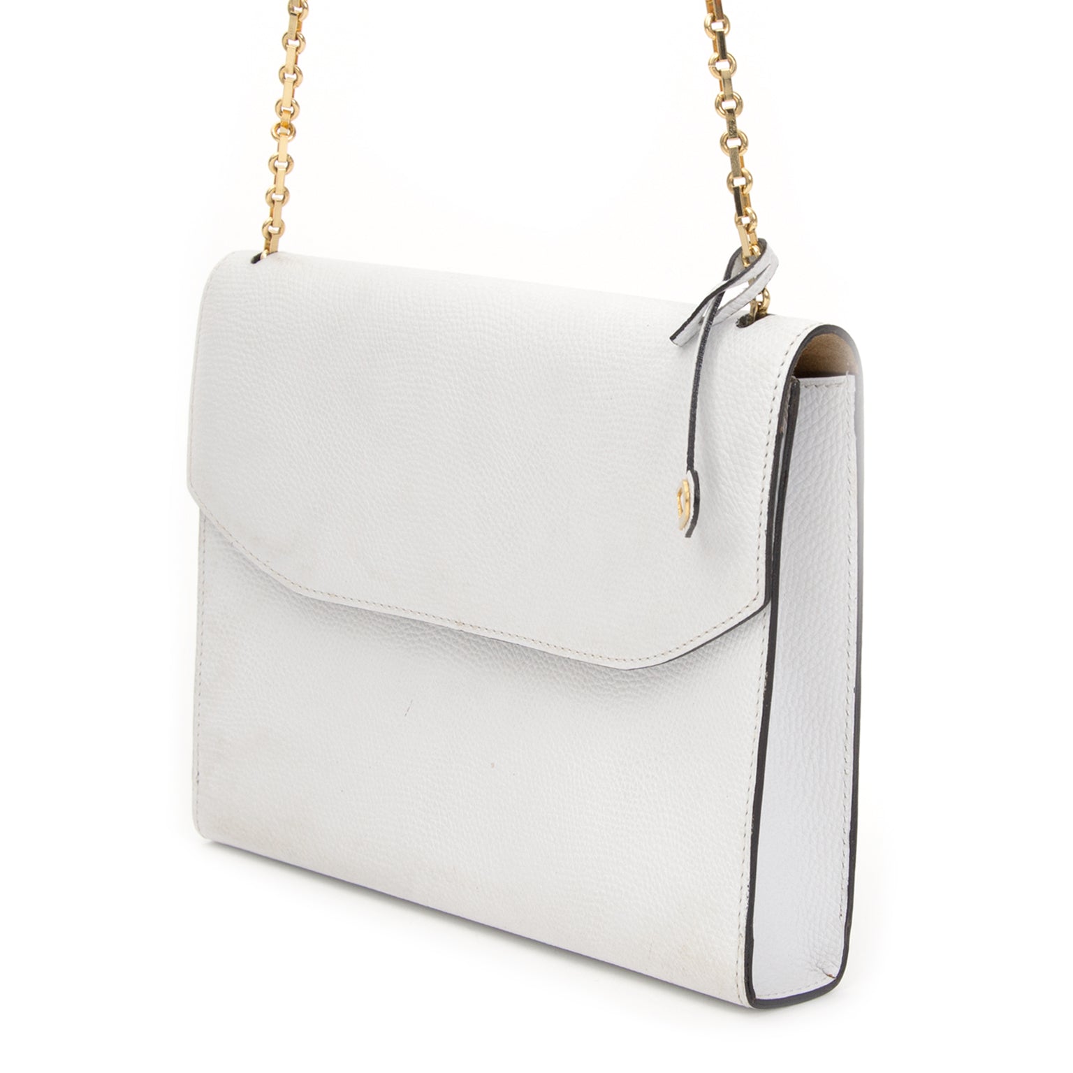 koop snel en veilig tweedehands Delvaux White Envelope Evening Bag