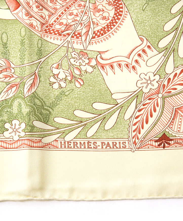Hermès 'Les Chants Du Henné' Silk Carré scarf authentic secondhand safe online shopping webshop fashion style LabelLOV Antwerp Belgium high end luxury labels brand designer