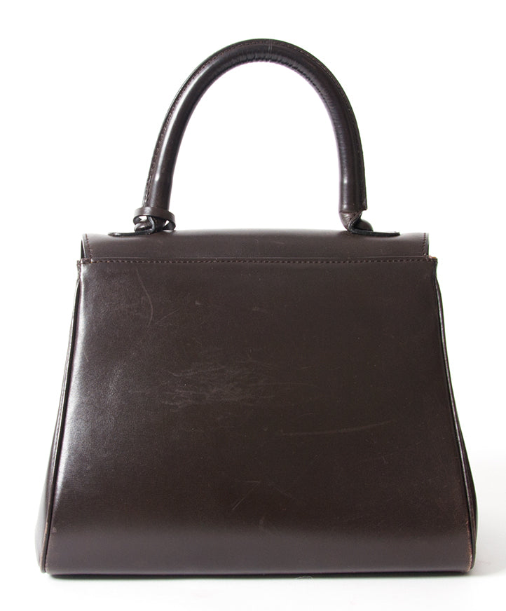 Delvaux Brillant Bordeaux PM authentic secondhand bags fashion online shopping safe secure webshop Antwerp Belgium LabelLOV labels designers high end luxury