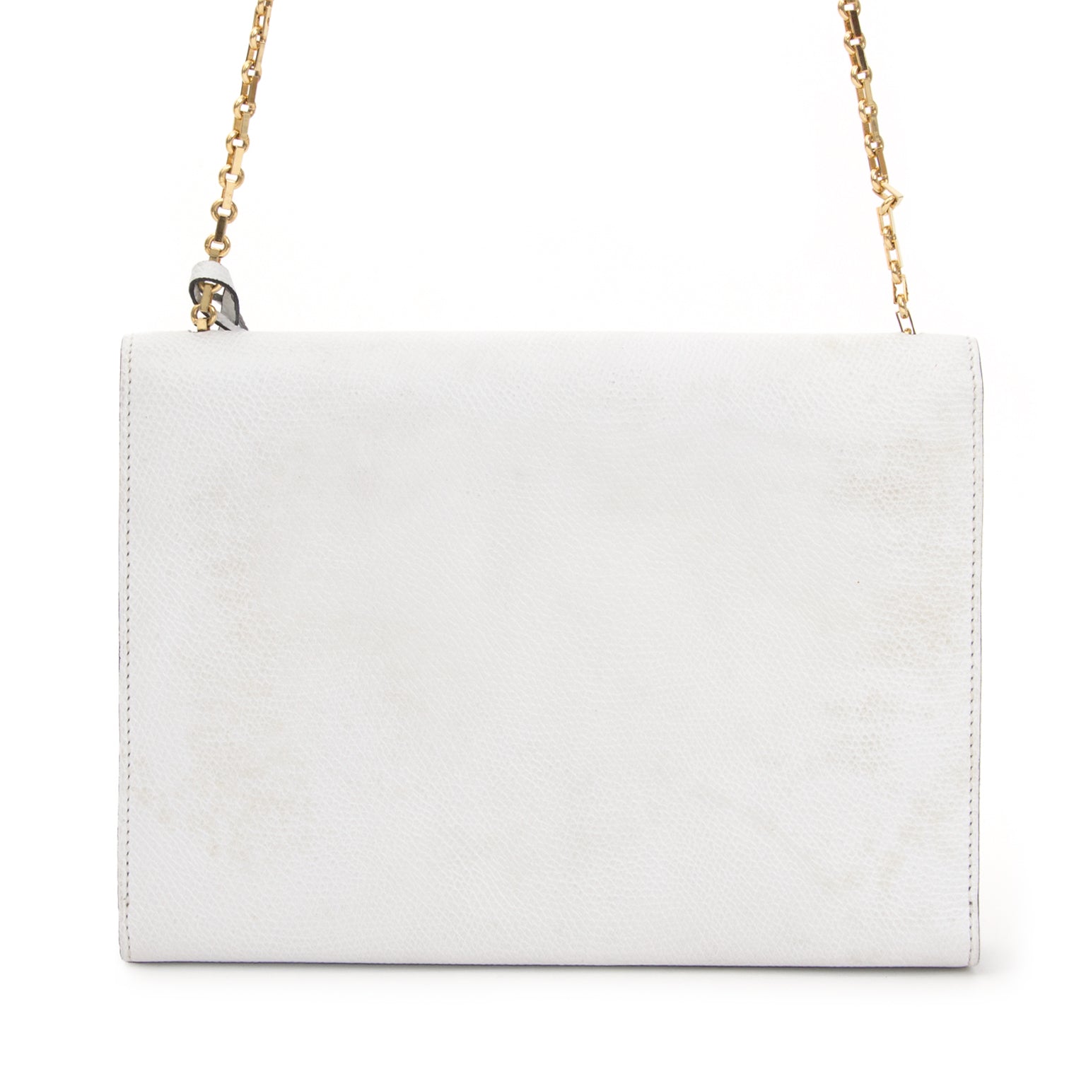 buy safe online secondhand designer Delvaux clutch offwhite best price