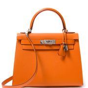 buy safe online seconde hand designer vintage hermes orange kelly like new, dustbag