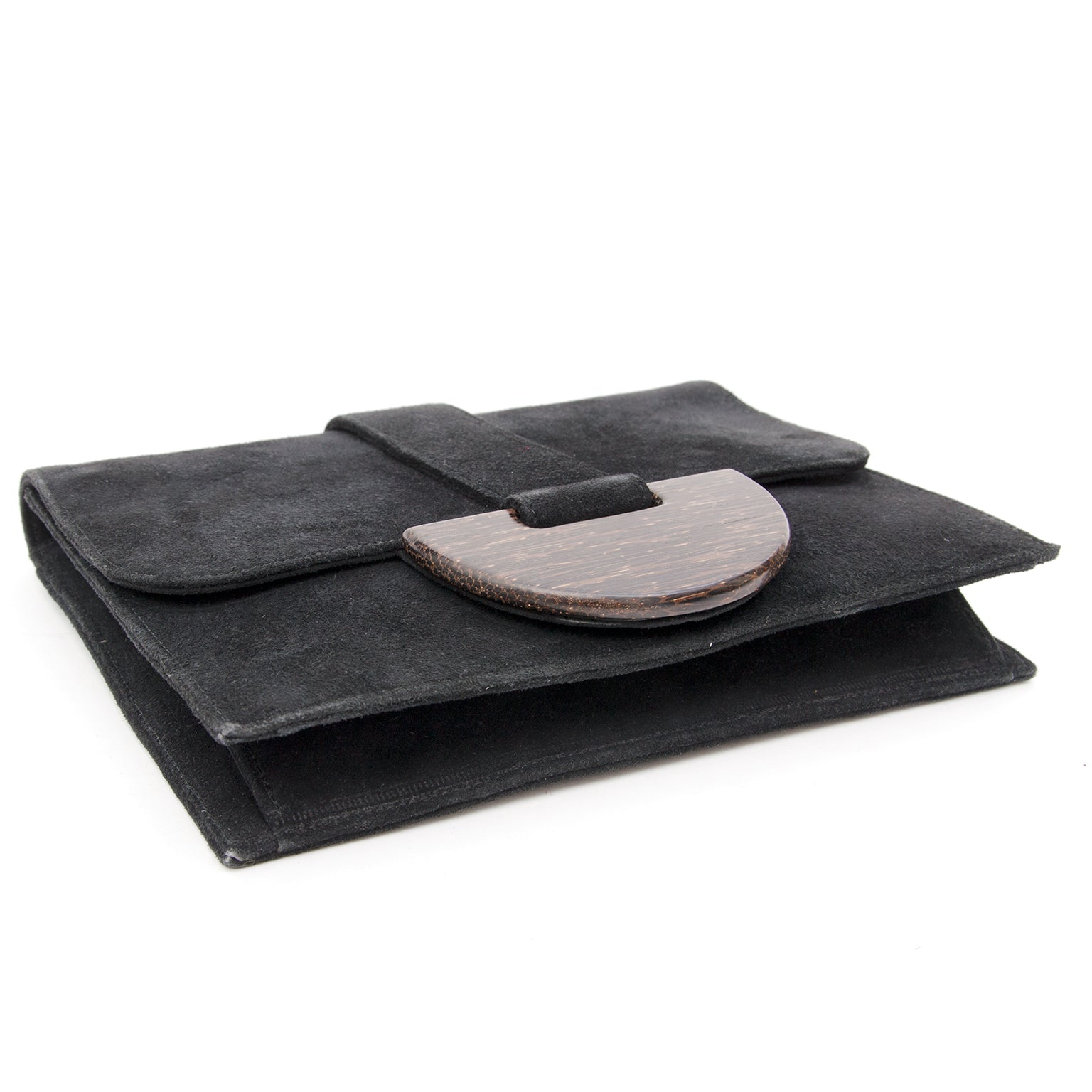 Yves Saint Laurent Black Suède Clutch acheter seconde main croco beauty case by Hermès pour le meilleur prix site en ligne Labellov meilleur prix