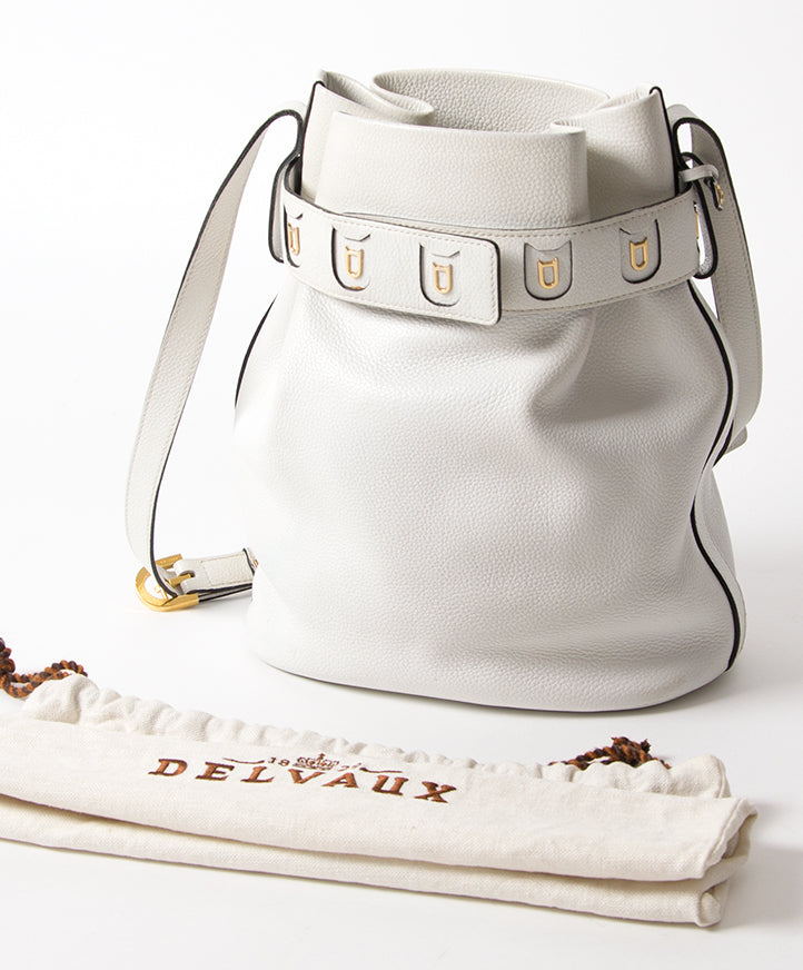 Delvaux Off White 'Calicot' Bucket Bag seconde main authentique shopping en ligne webshop en vogue mode style LabelLOV Anvers Belgique marques luxe designer