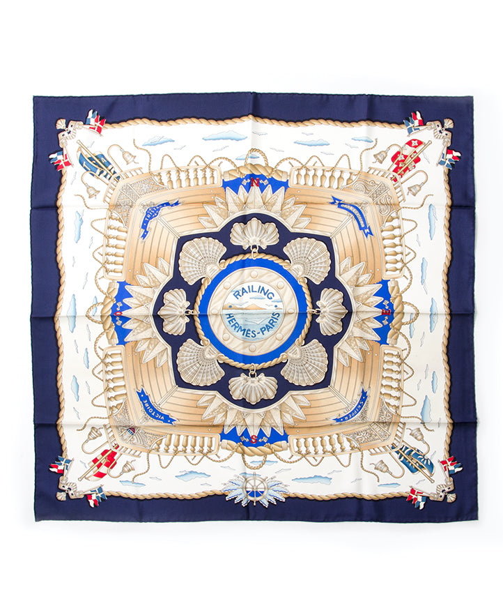 Hermès 'Railing' Silk Carré Scarf authentique seconde main en ligne shopping webshop Anvers Belgique LabelLOV mode en vogue style luxe marques designer écharpe
