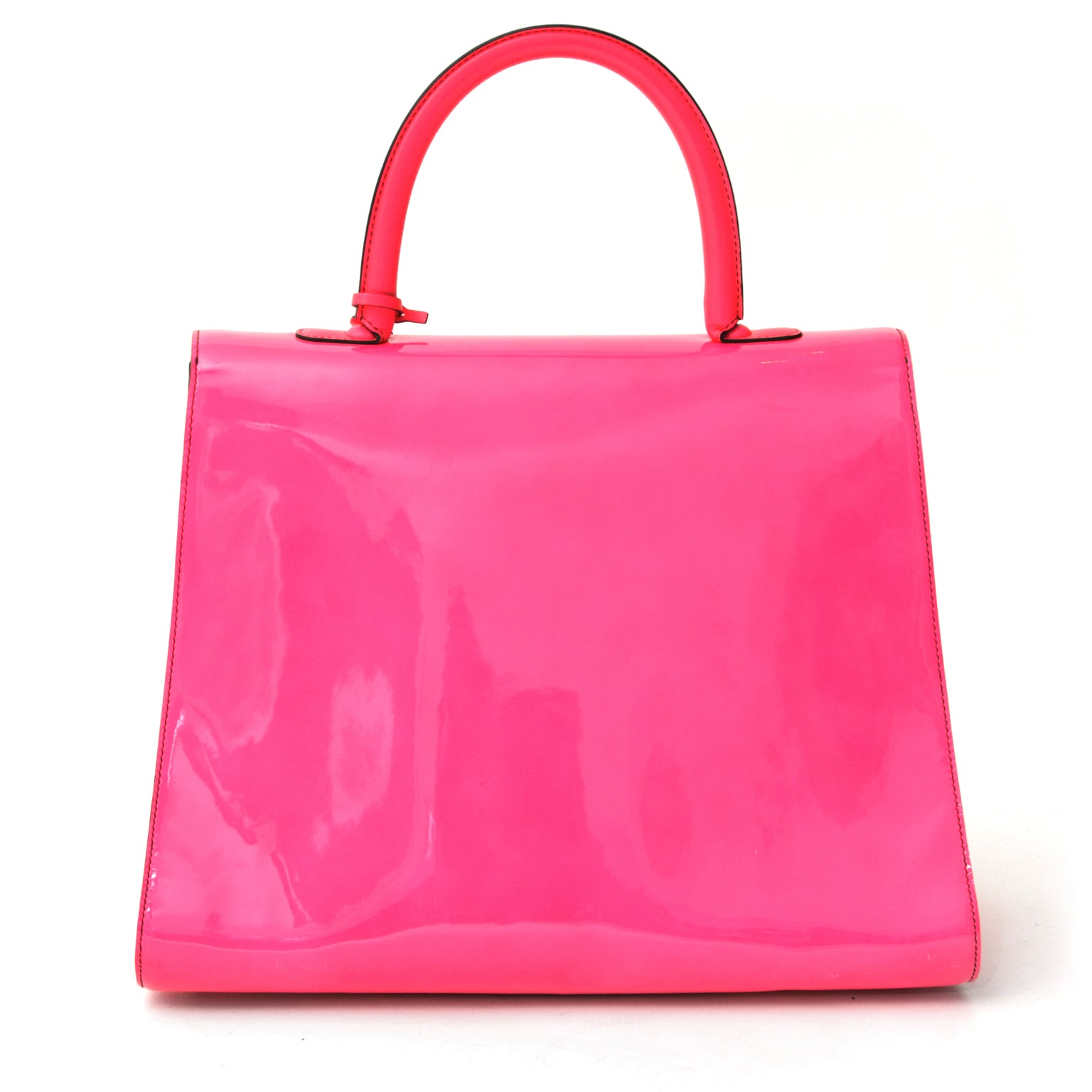 designer luxury secondhand Delvaux Belgium Neon pink Brillant GM 100% authentic vintage boutique labellov, Antwerp, Belgium