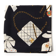Chanel Black & White Printed scarf seconde main authentique en ligne shopping webshop Anvers Belgique LabelLOV en vogue mode style designer luxe marques écharpe