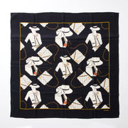 Chanel Black & White Printed scarf tweedehands authentiek veilig online shoppen winkelen webshop Antwerpen België LabelLOV mode stijl luxe luxemerken merken ontwerper designer sjaal