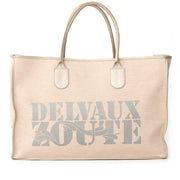 Delvaux Taxi Toile Limited Edition Very limited Delvaux Zoute Taxi Cabas. A practical, capacious bag that always looks good morning, noon or night: when shopping, or to take to work. Comes with authenticity card and dustbag.