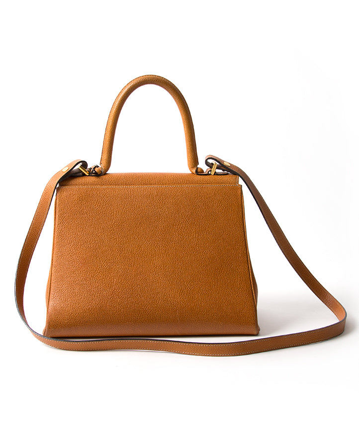 Delvaux Brillant Cognac authentic secondhand safe online shopping webshop fashion style LabelLOV Antwerp Belgium high end luxury labels brand designer