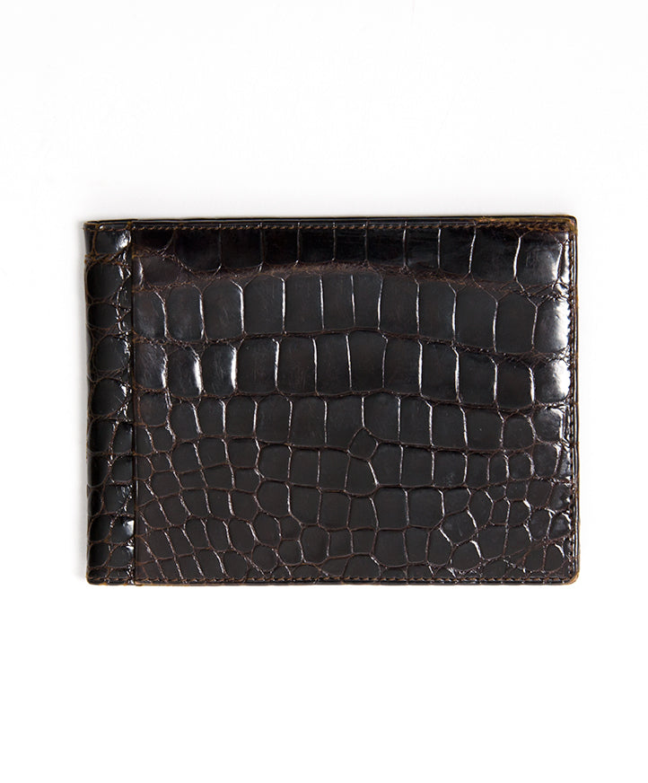 Delvaux Croco Wallet portefeuille tweedehands authentiek veilig online shoppen winkelen mode stijl LabelLOV Antwerpen België designer ontwerper luxe luxemerken