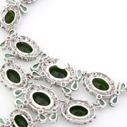 Vintage Christian Dior statemnt emerald necklace.Webshop luxury brands LabelLov Antwerpen tweedehands luxe merken handtassen veilig authentiek