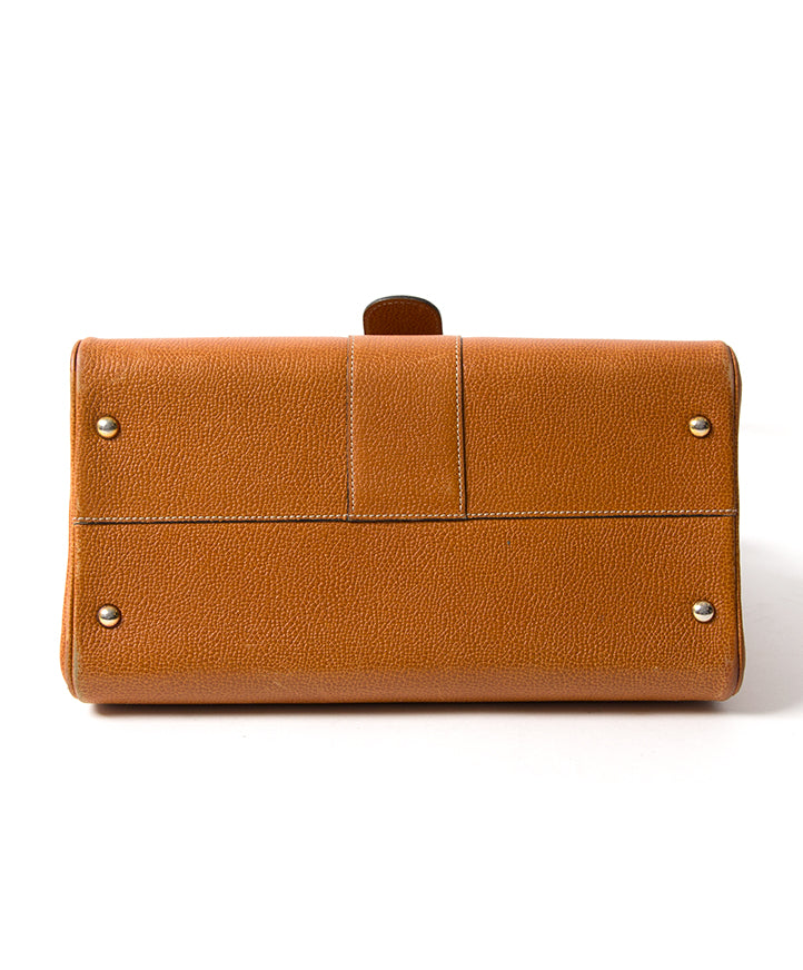 Delvaux Brillant Cognac authentic secondhand safe online shopping webshop fashion style LabelLOV Antwerp Belgium high end luxury labels brand designer