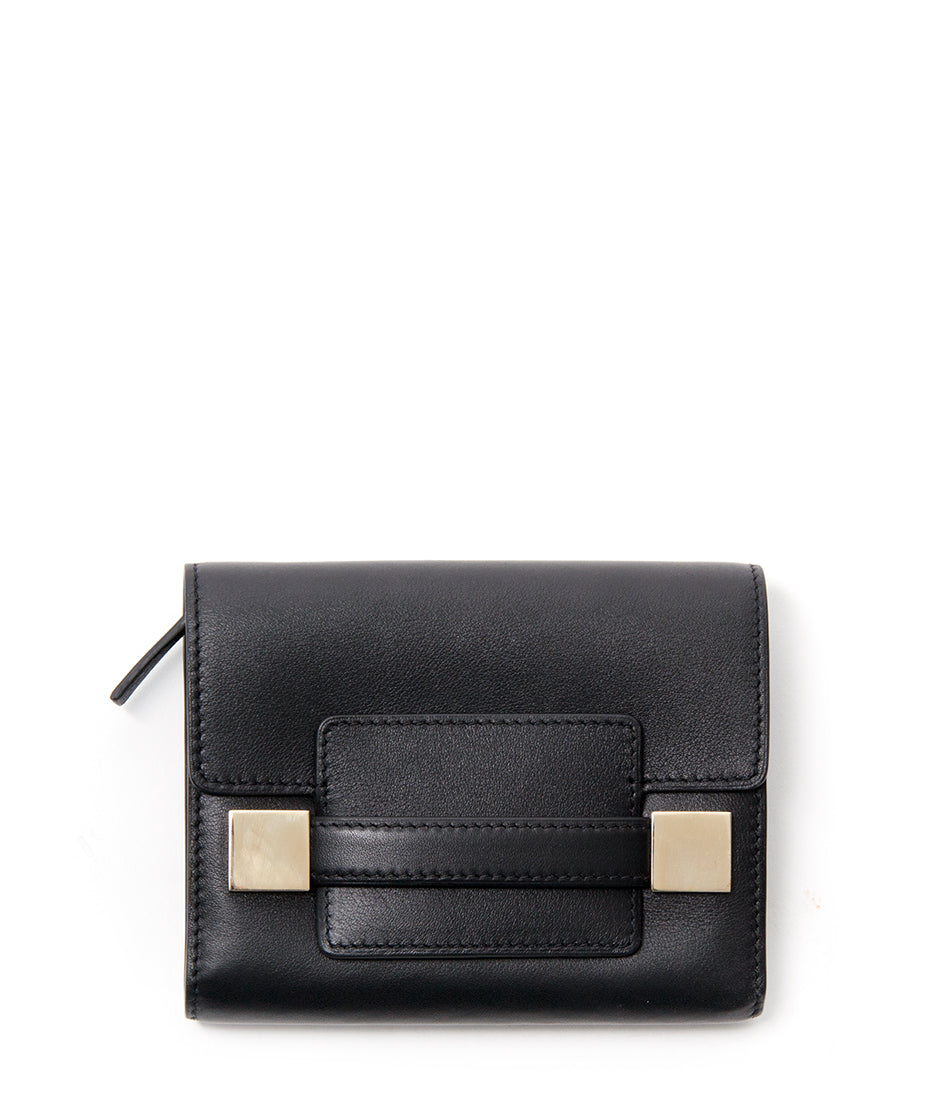 Delvaux Madame Compact Wallet tweedehands authentiek mode stijl veilig online shoppen winkelen webshop LabelLOV Antwerpen België luxe luxemerken portefeuille designer ontwerpers accessoires