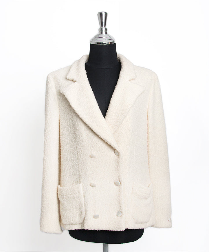 buy safe online at the right price chanel white tweed blazer online shop labellov designer vintage secondhand