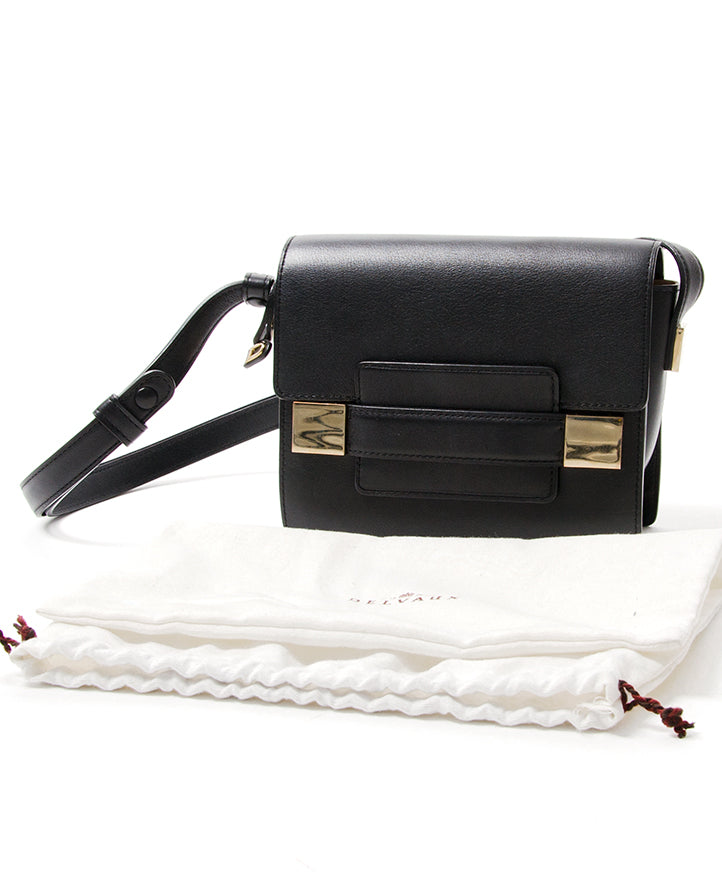 Delvaux Black Le Madame Mini Polo secondhand authentic safe online shopping webshop fashion style Antwerp Belgium LabelLOV designer high end luxury labels brands