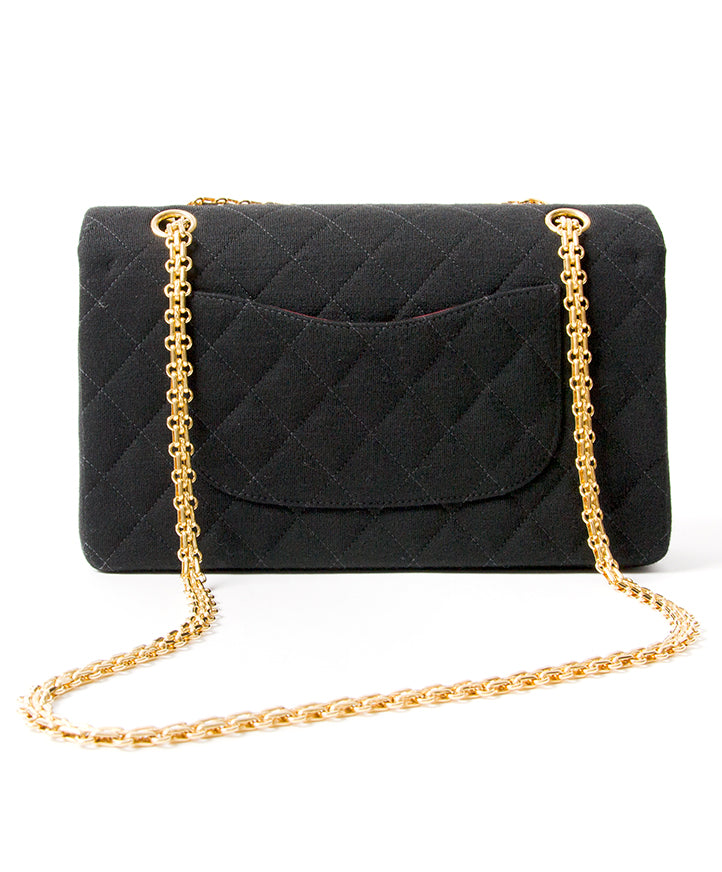 Chanel Medium Classic Flapbag in Fabric safe online shopping webshop fashion style LabelLOV Antwerp Belgium high end luxury labels brand designer