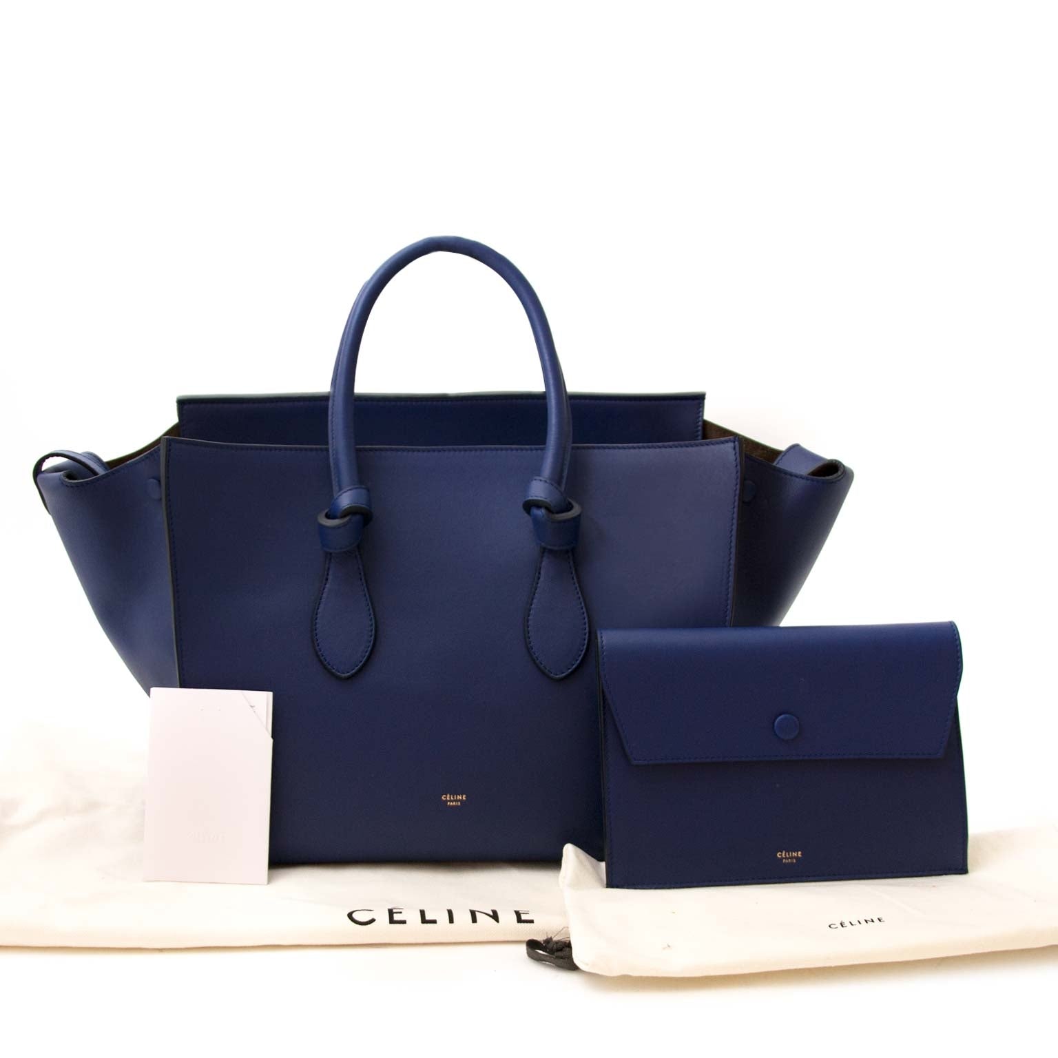 Sac cabas nœud Celine bleu marine