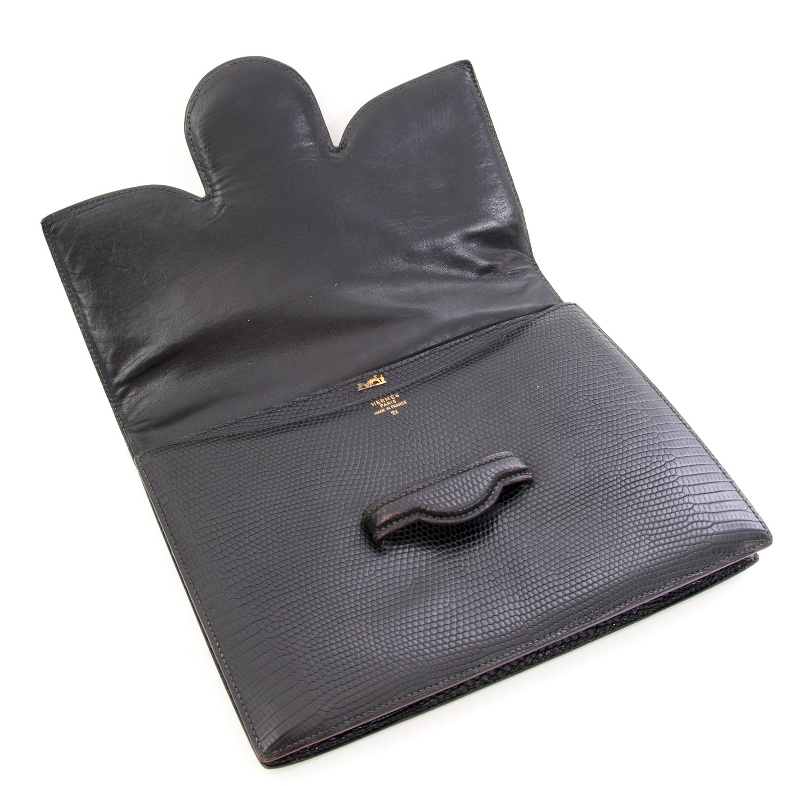 Hermès Lizard Envelope Clutch Buy authentic secondhand Hermès bags at the right price at LabelLOV vintage webshop