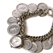 koop online vintage designer burberry klok uurwerk armband zilver